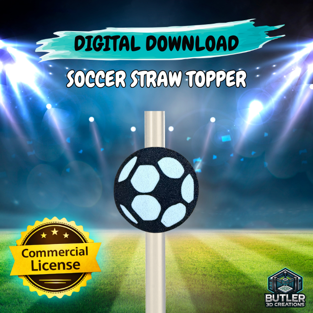 Soccer Straw Buddy | Straw Topper