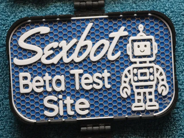 Sexbot Beta Test site sign
