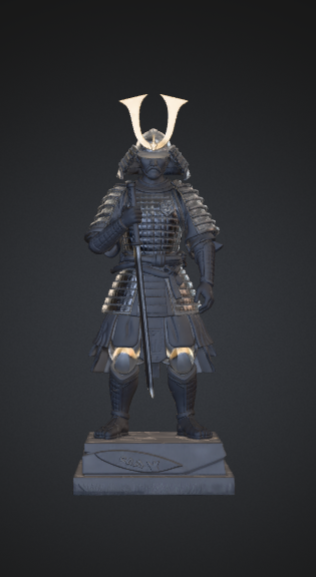 Samurai Warrior Statue – Traditional Japanese Armor