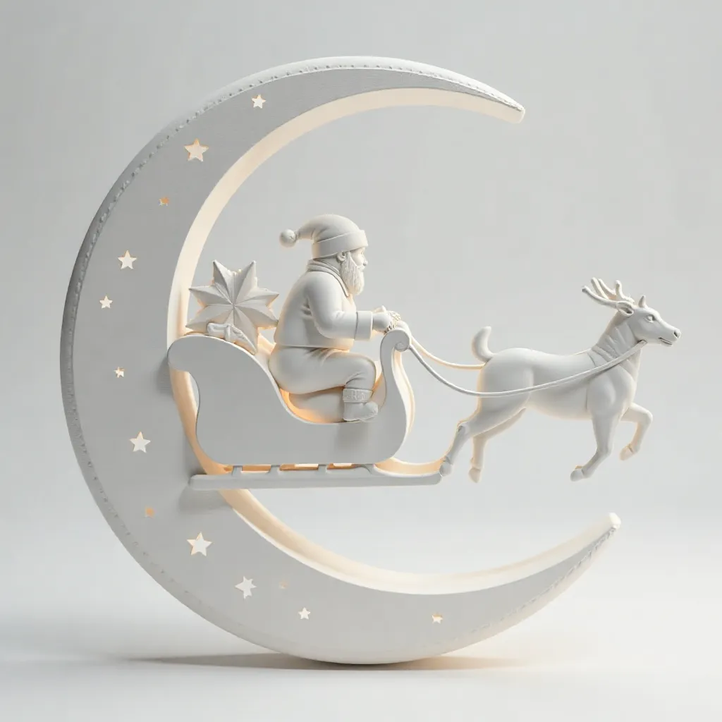 Santa Claus Moon Sled