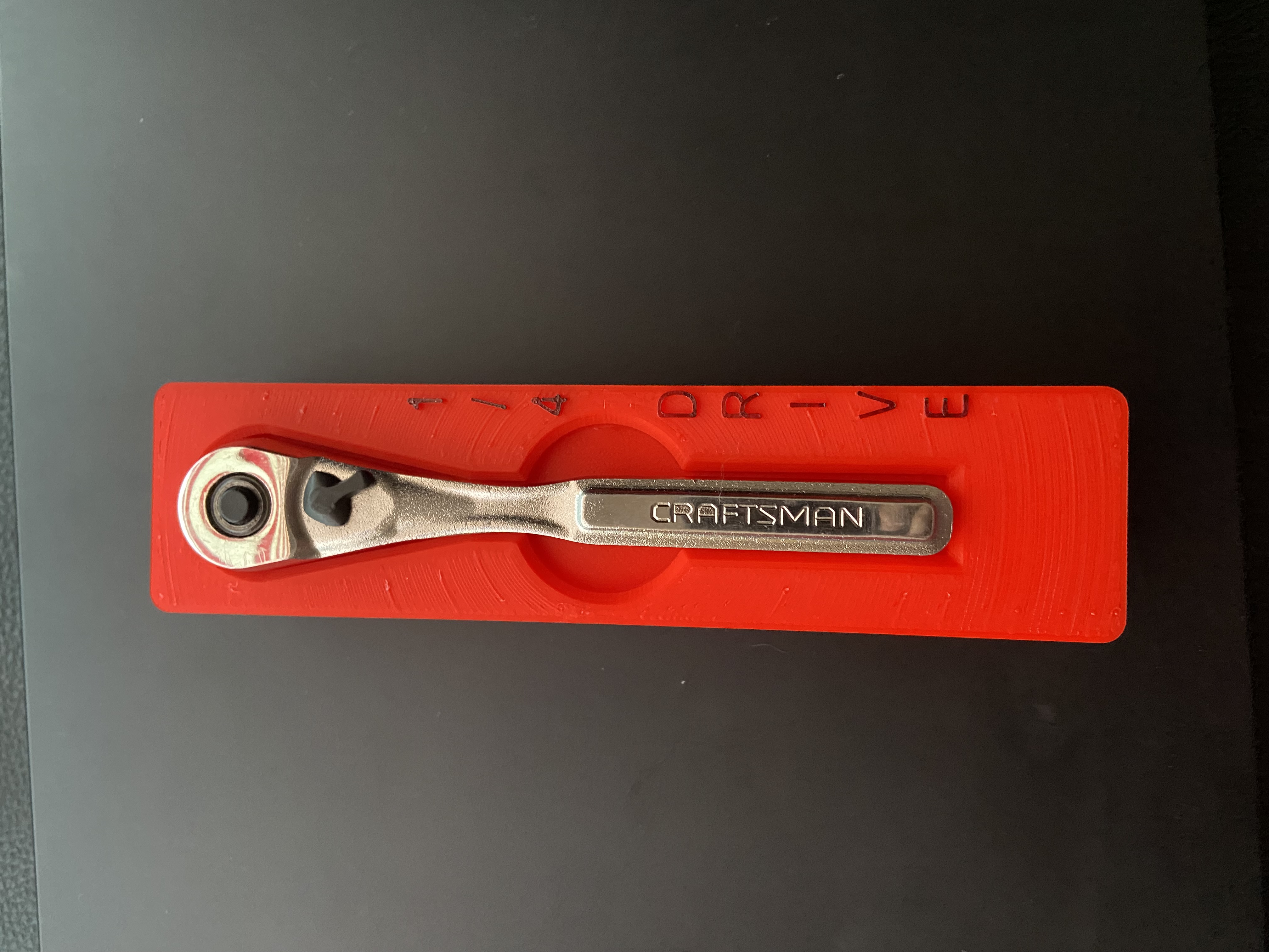 Gridfinity Bin For Craftsman 1/4 Drive Ratchet