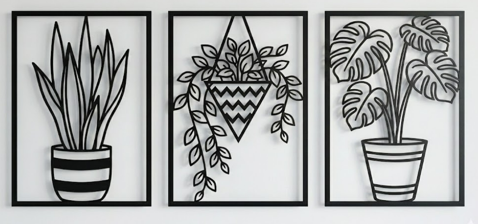 Minimalist Wall Art Collection | Plants & Line Art | No Supports