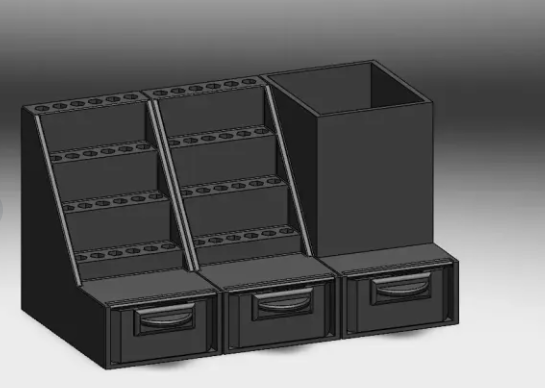 BitForge – Modular 25mm Hex Bit Organizer with Drawers