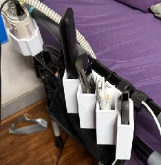 Bed rail remote caddy