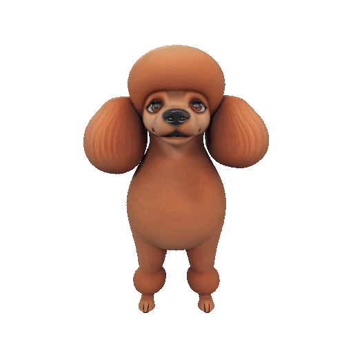 Poodle Figurine – 3D Printable Elegant Dog Model