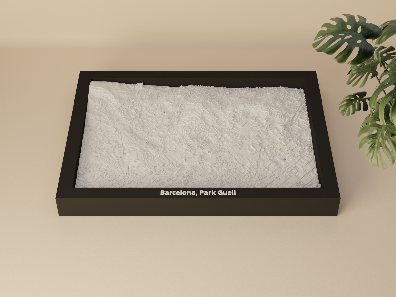 Barcelona, Park Guell, Spain - 3D Miniature