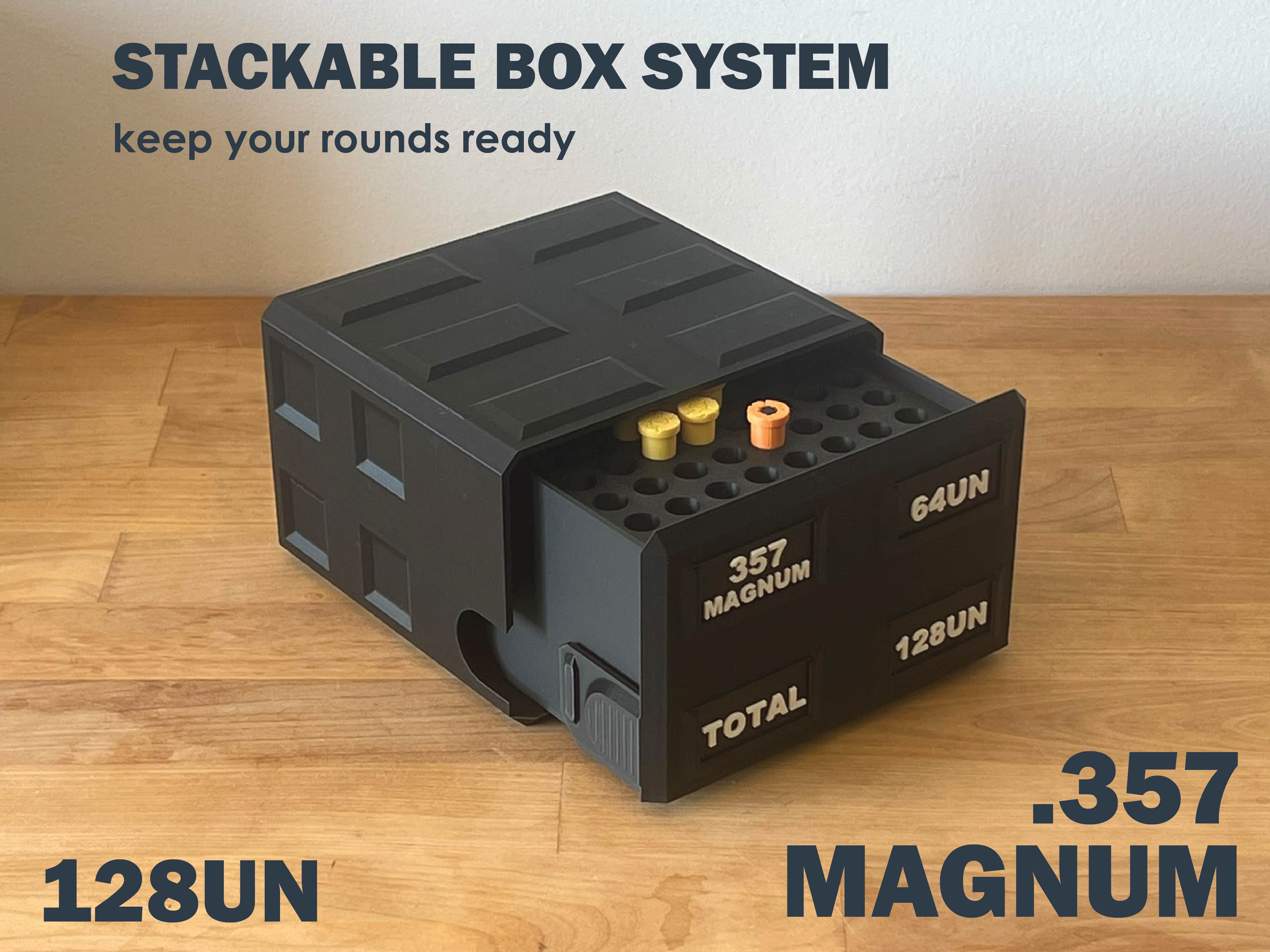 Stackable Ammo Box Double Tall .357 Magnum