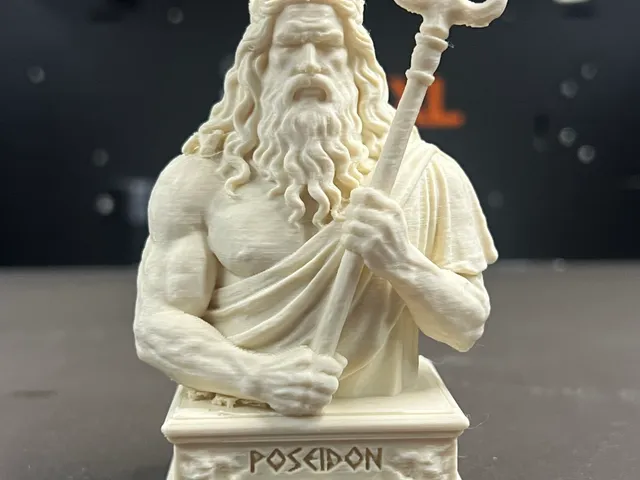 Poseidon Bust – Greek God of the Sea Statue STL