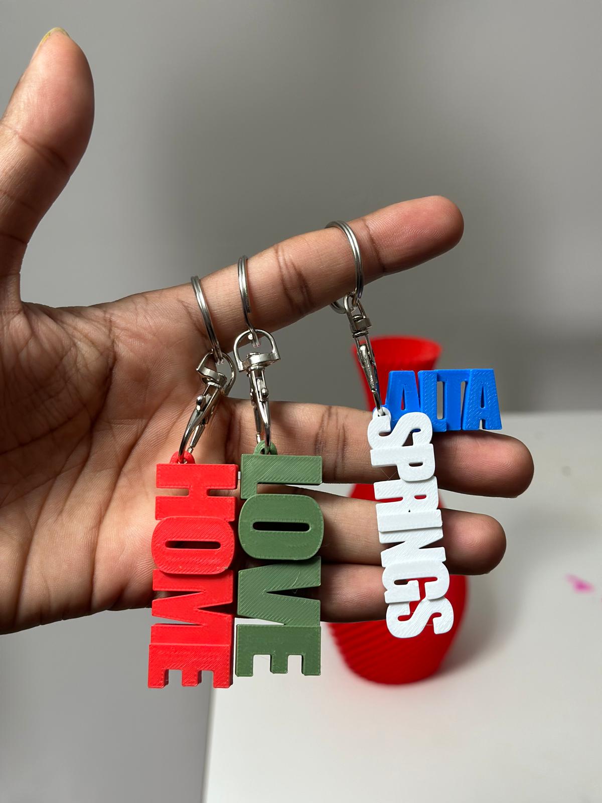 Miniatura 2 do modelo 3D Customized Keychain | STL Generator