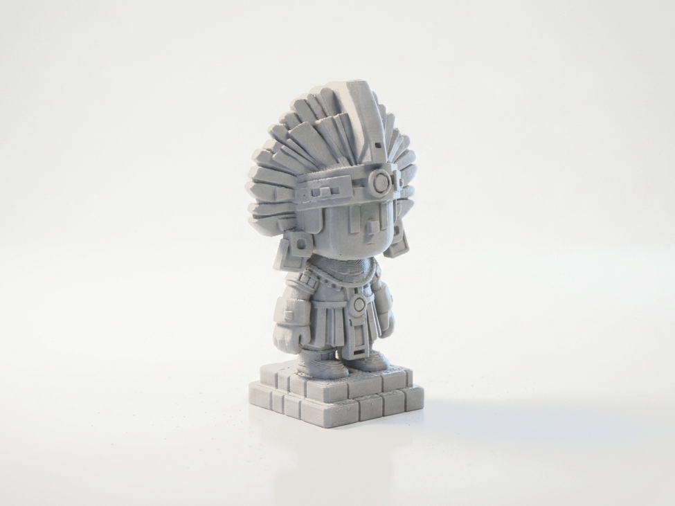 Chibi Aztec Warrior Figurine Cute Collectible 3D Printable