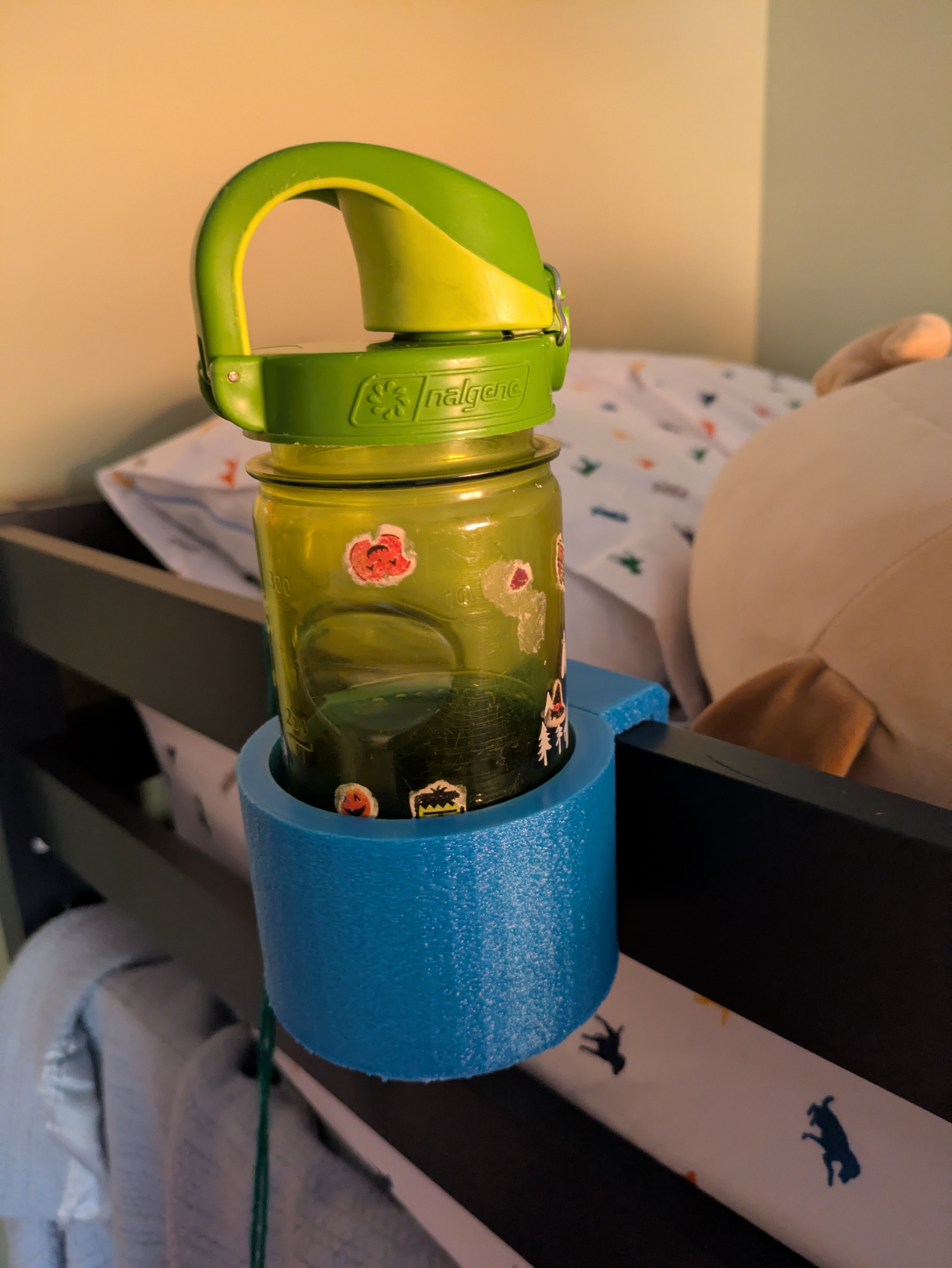 Bunk or loft bed cup holder