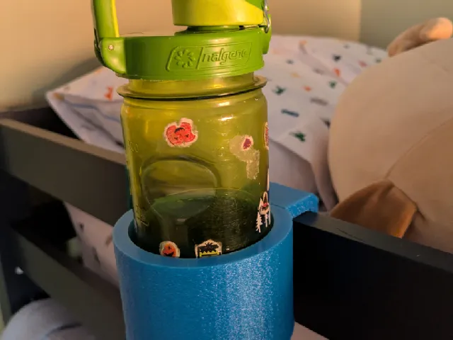 Bunk or loft bed cup holder