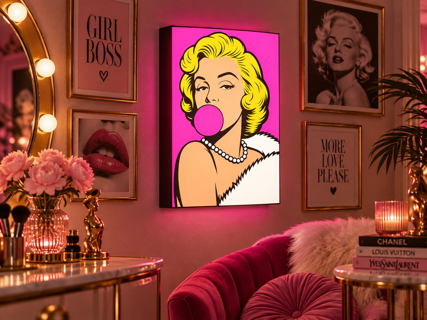 Pop Art Bubblegum Glam Lightbox
