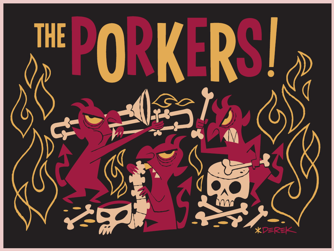 The Porkers - Bone band logo