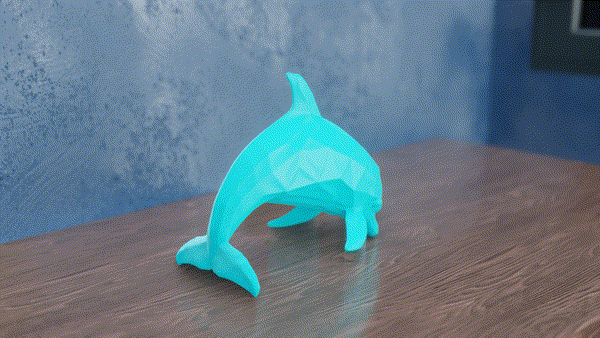 Miniatura 3 do modelo 3D Low Poly Dolphin