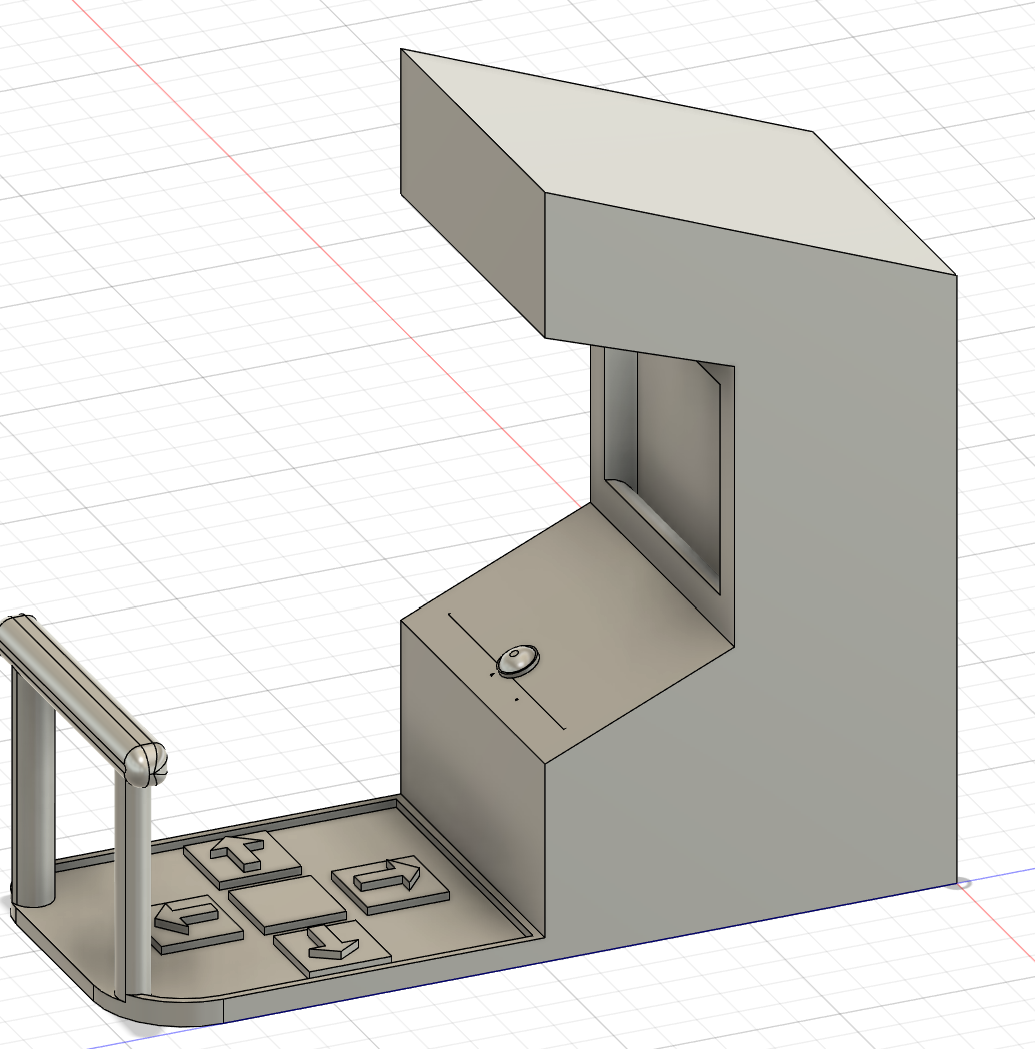 Miniatura 2 do modelo 3D Mini arcade game/ddr machine
