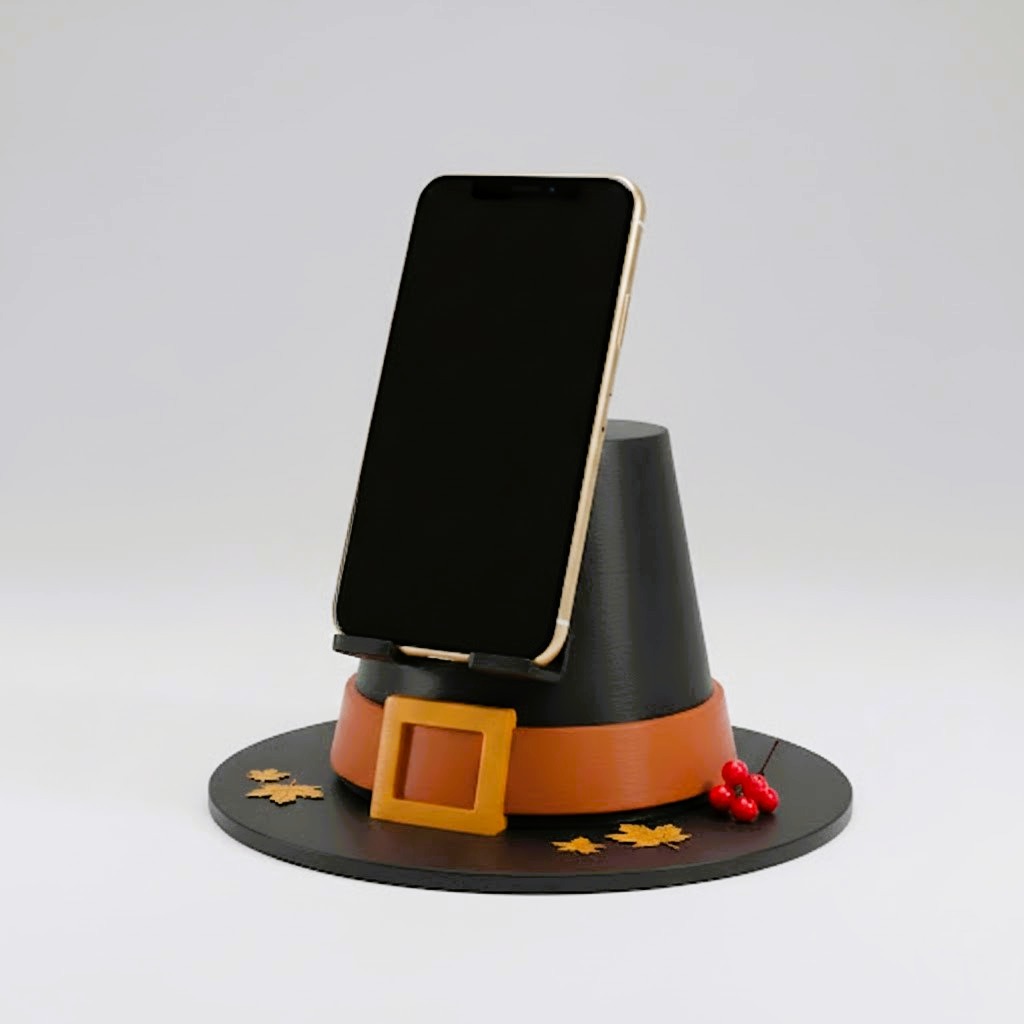 Thanksgiving Phone Holder - Pilgrim