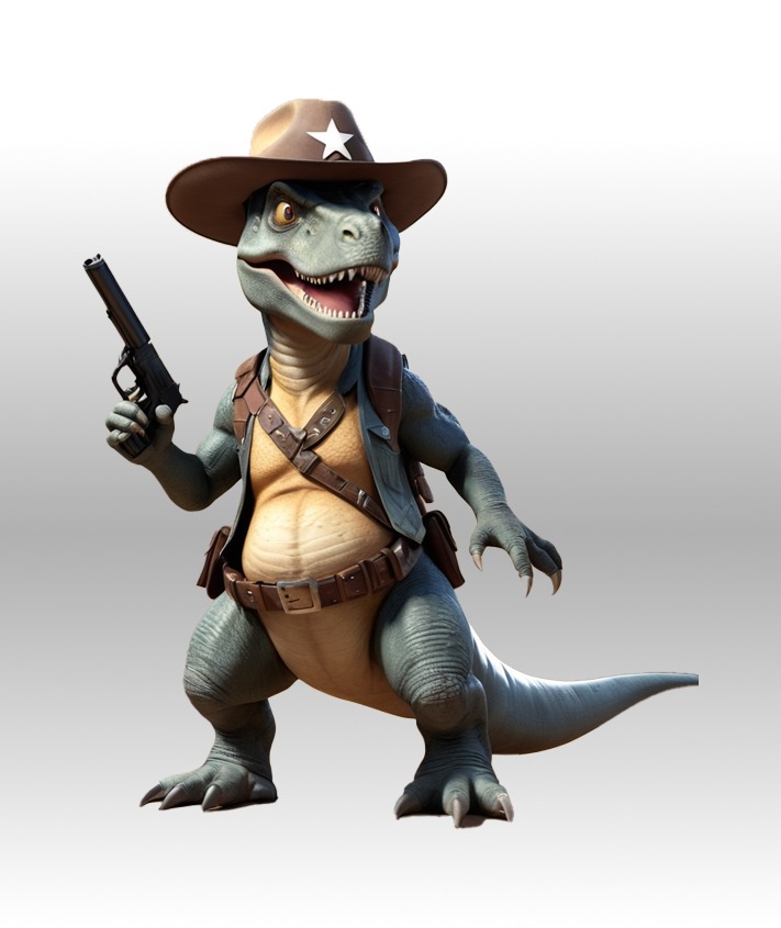 Non homophobic TRex dinosaur