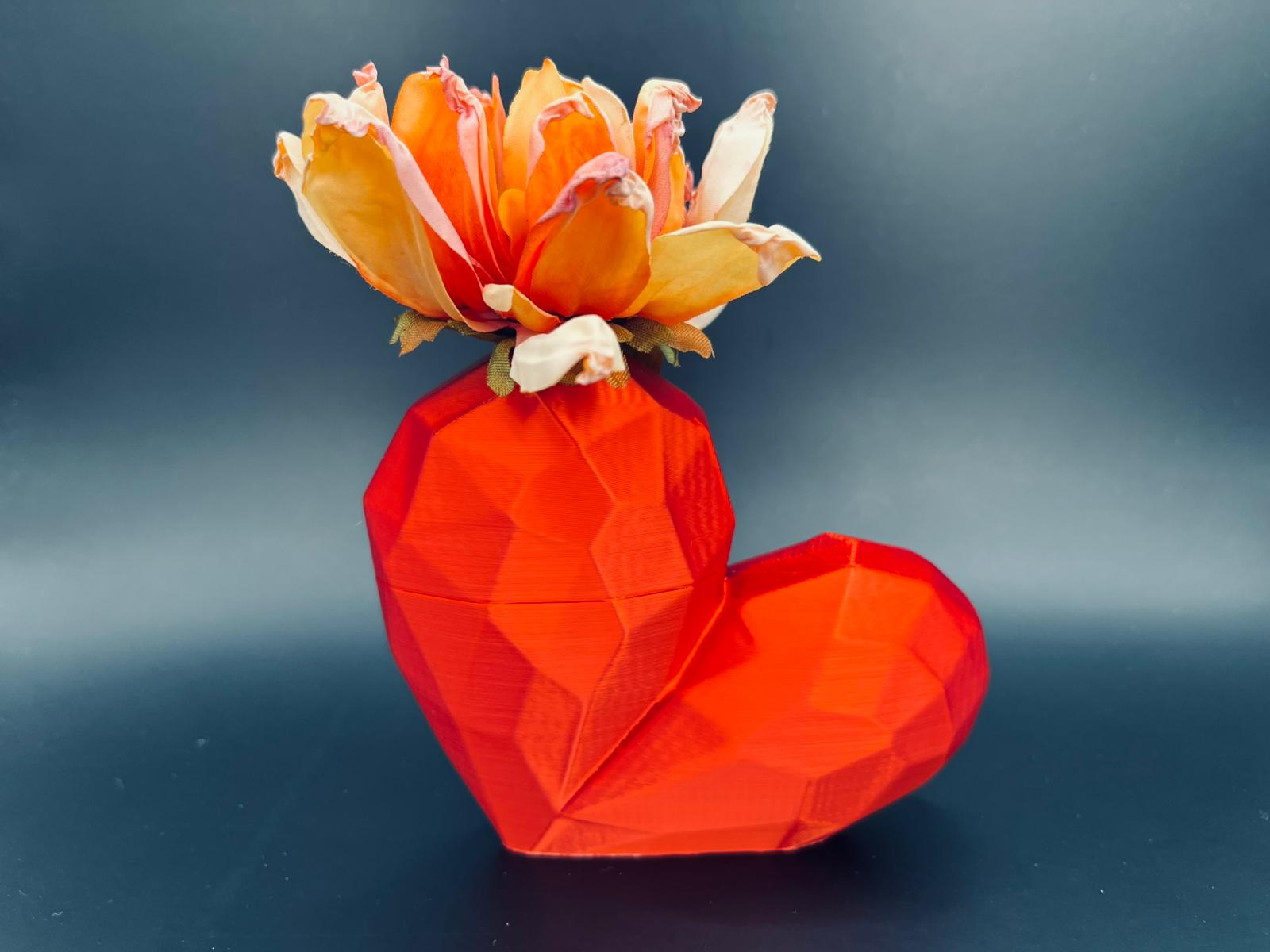 Heart flower holder valentines decor