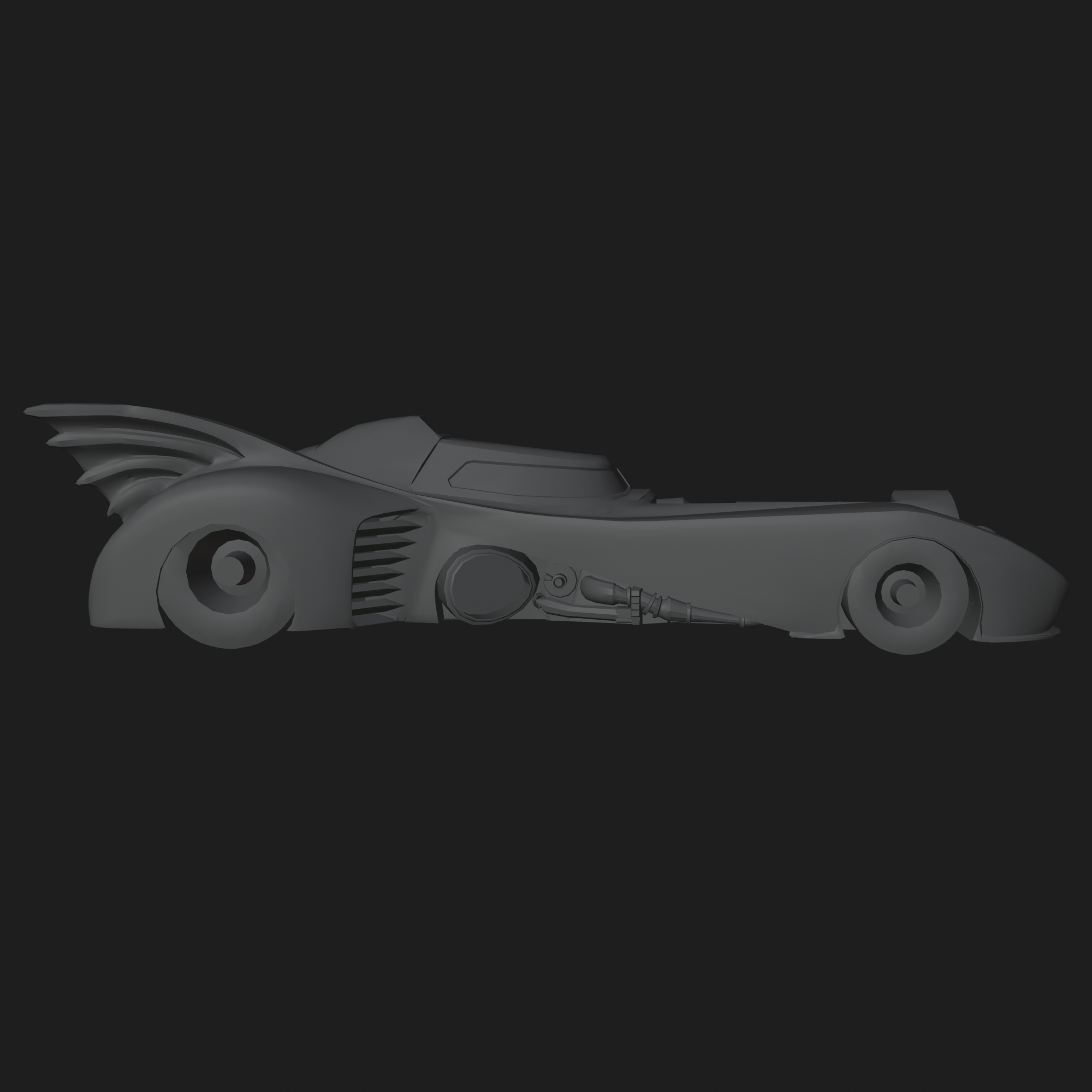 Miniatura 8 do modelo 3D Batmobile 1990s Wall-mounted