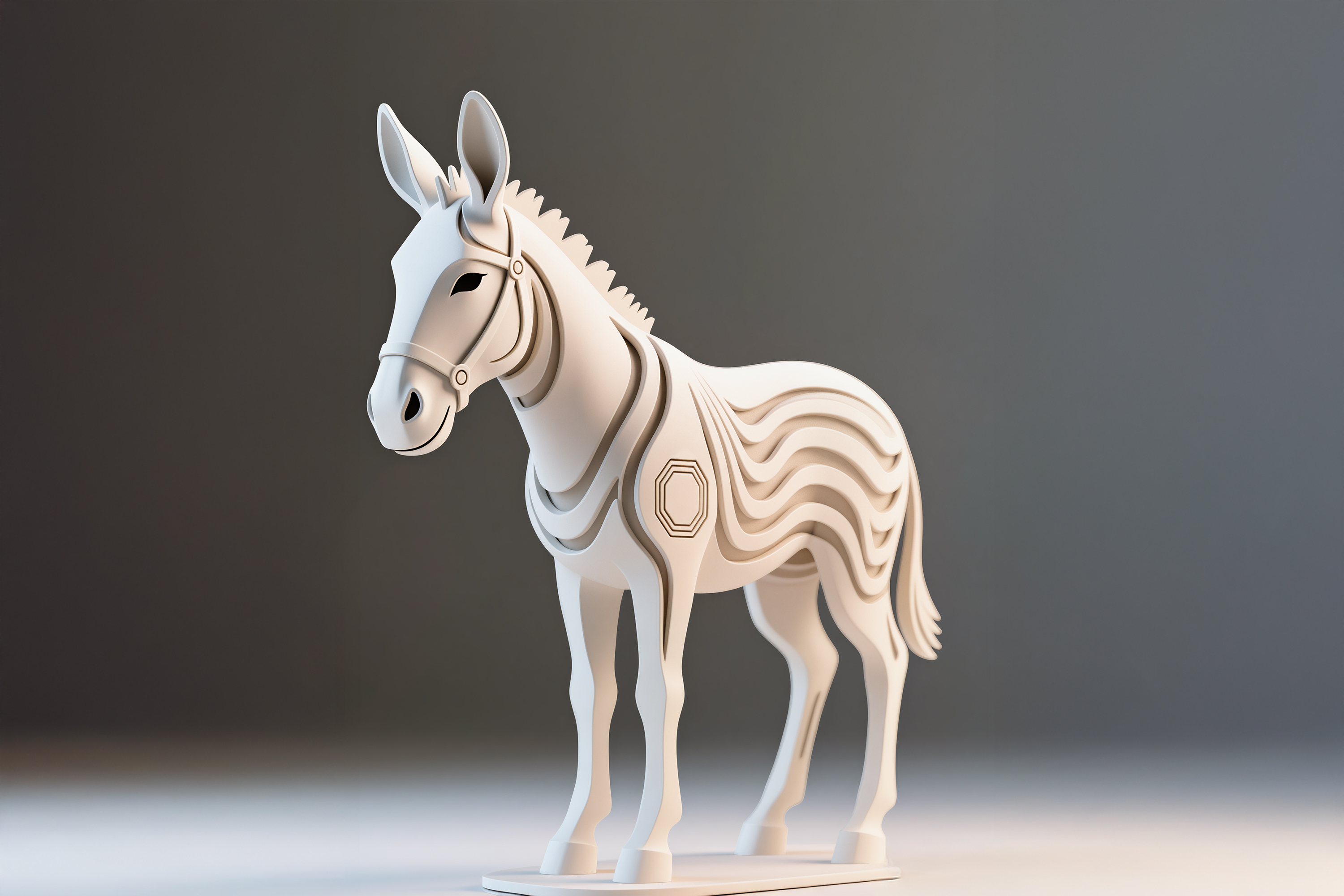 Donkey Hexa, Statue