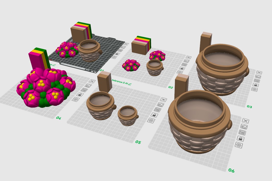 Miniatura 2 do modelo 3D Flower Basket Container