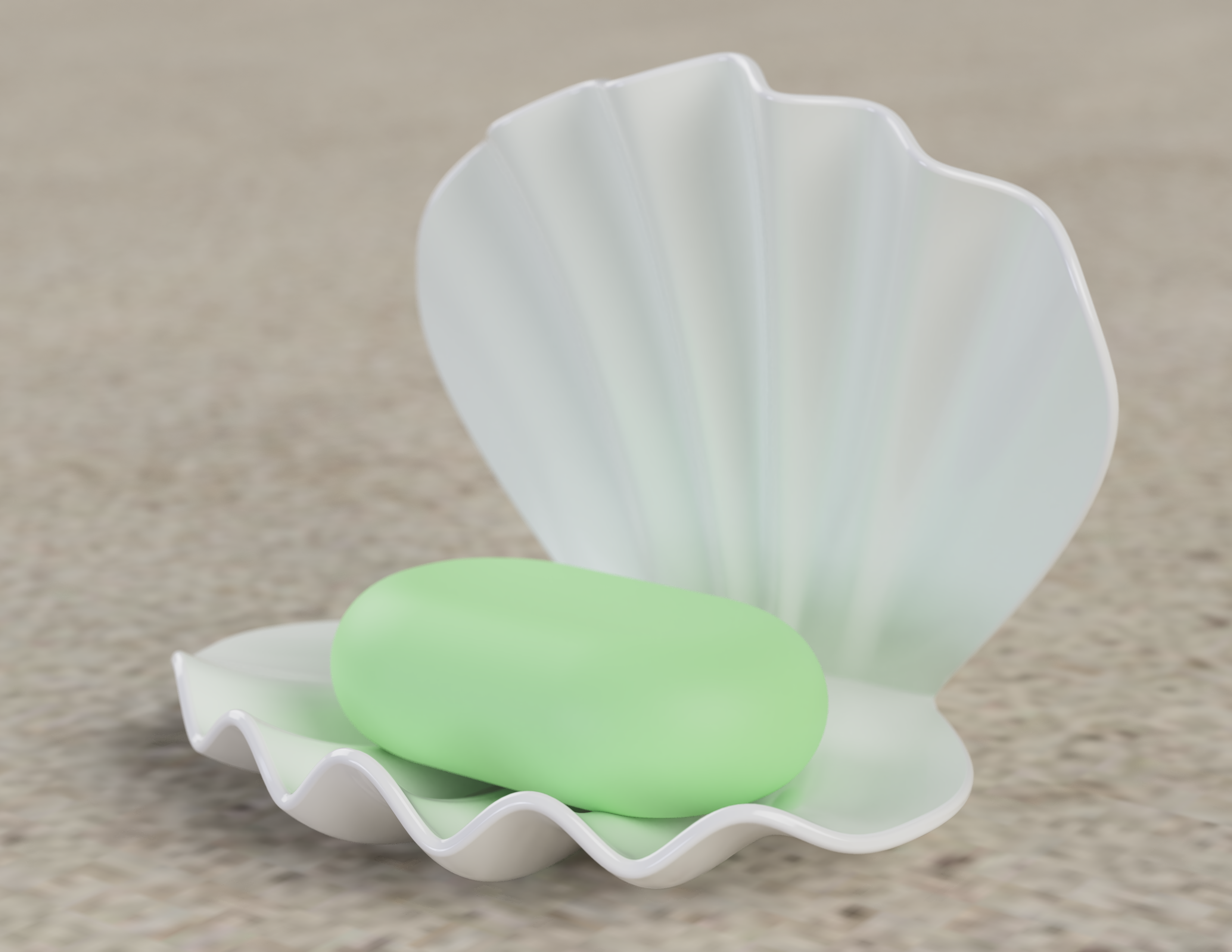 Seashell soap holder