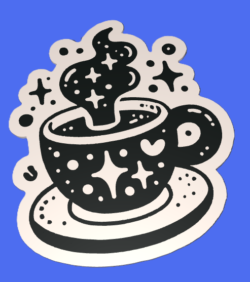 Coffee keychain 2D