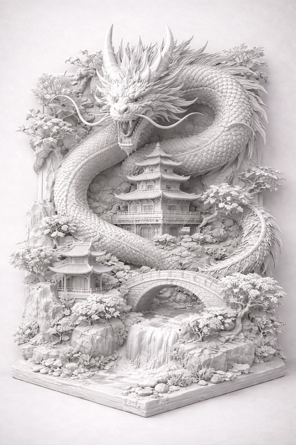 Old China 3d Art 3D model