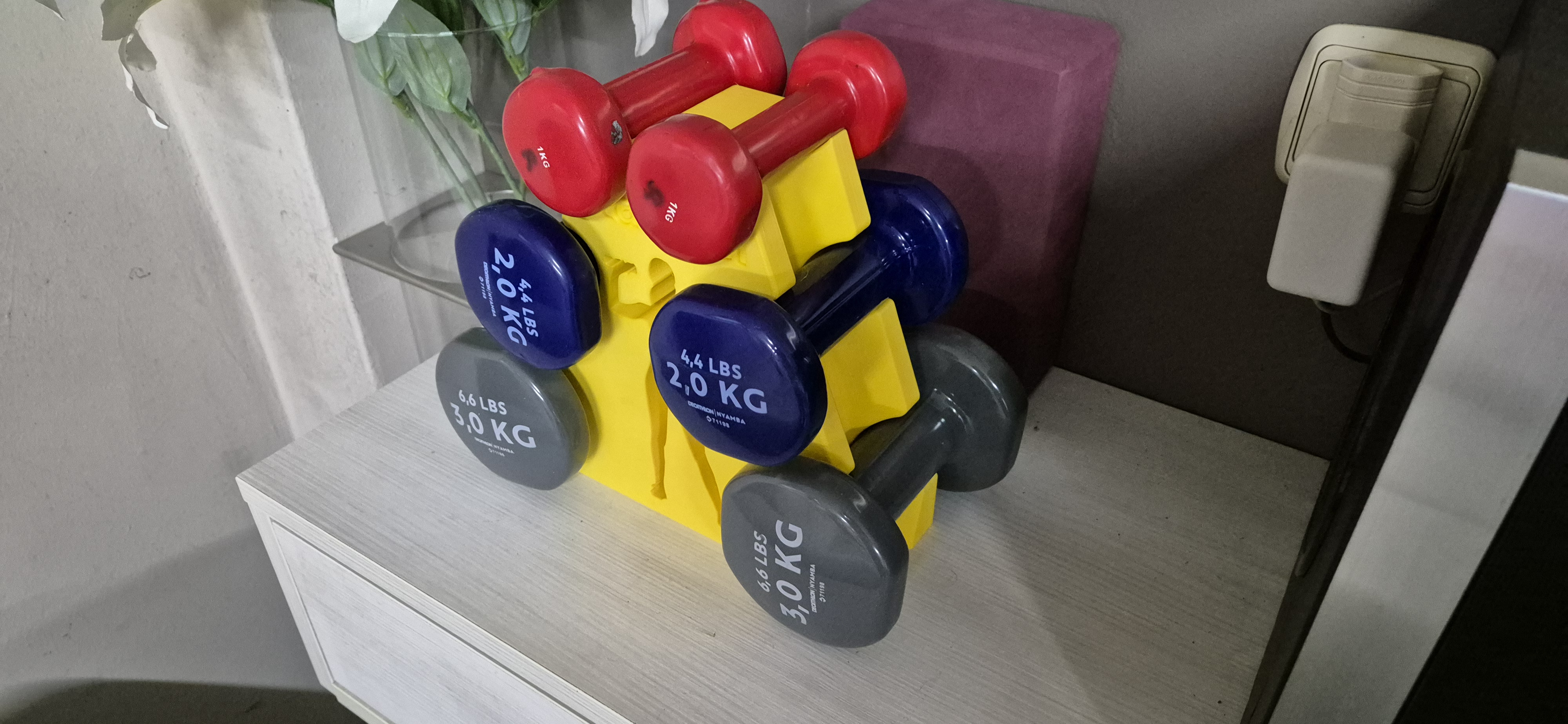 Soporte pesas dechatlon