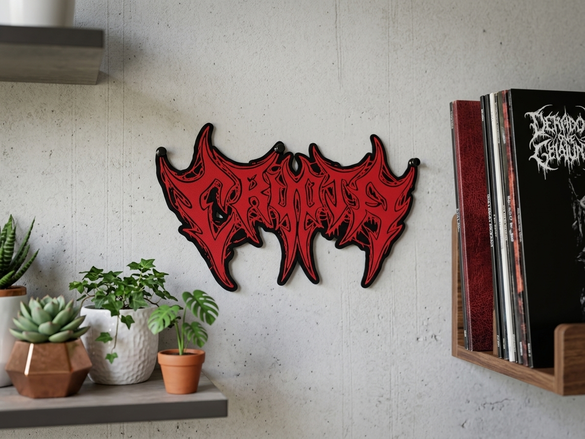 Crypta Band Logo - Two-Color 3D Print 3D model