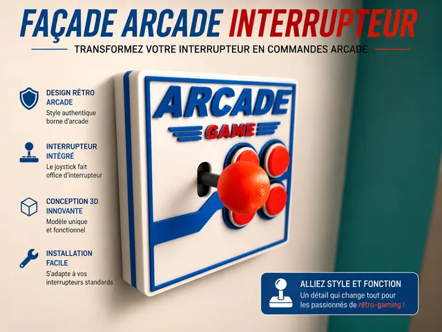 Façade arcade pour interrupteur