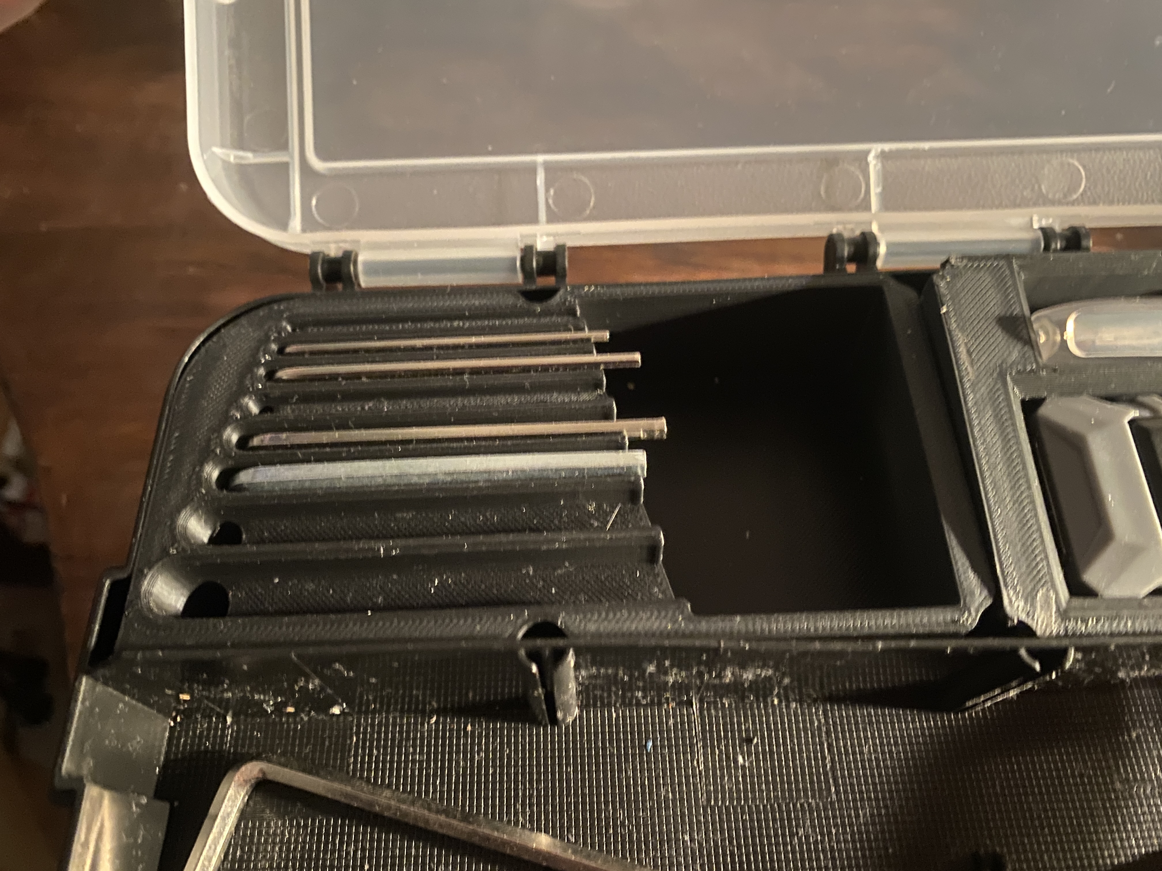 Allen wrench insert for tool box