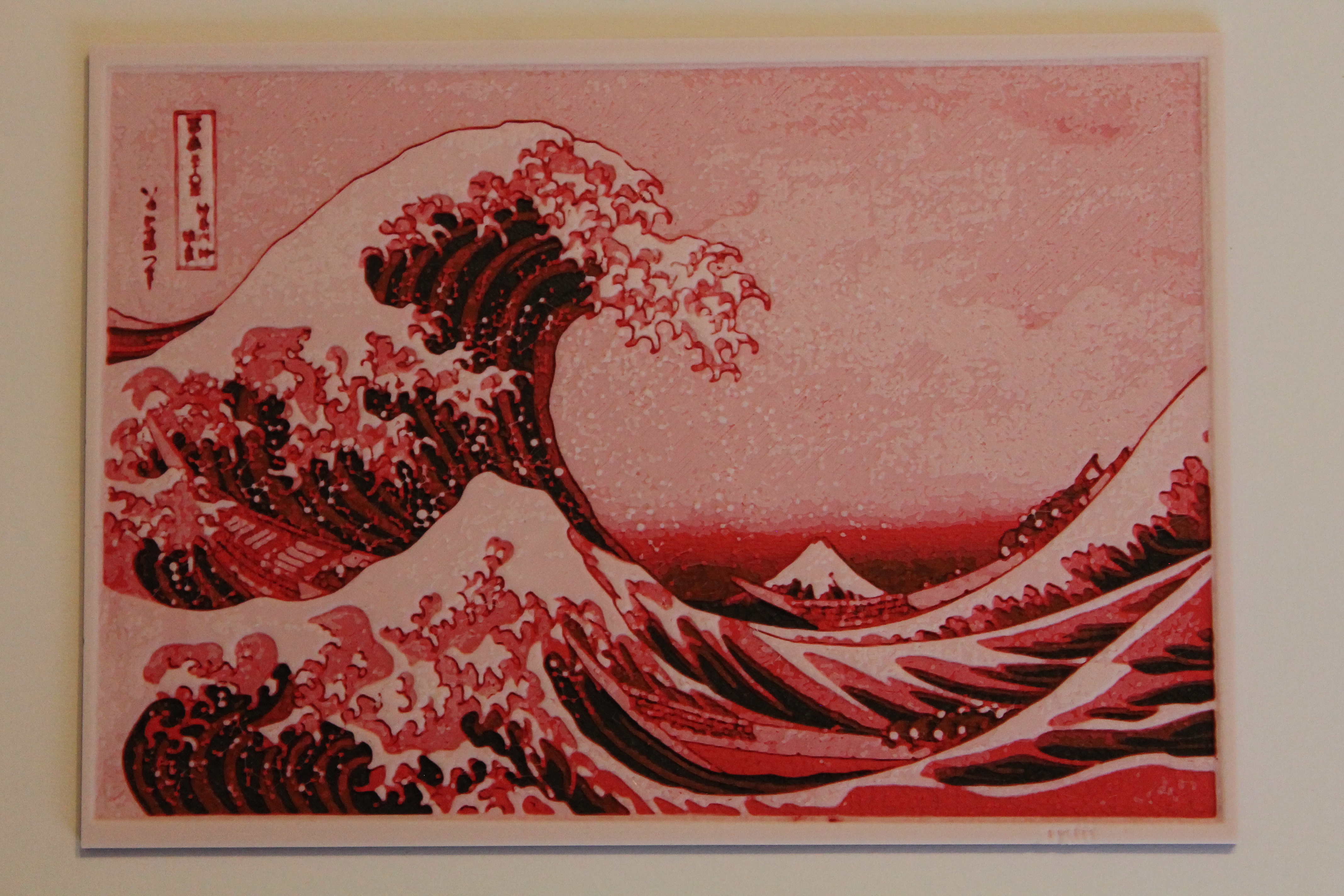 Hueforge Red: The Great Wave off Kanagawa