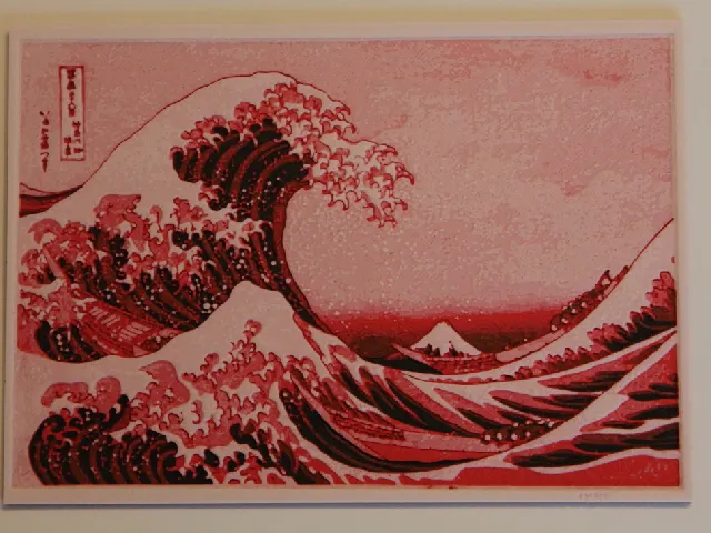Hueforge Red: The Great Wave off Kanagawa