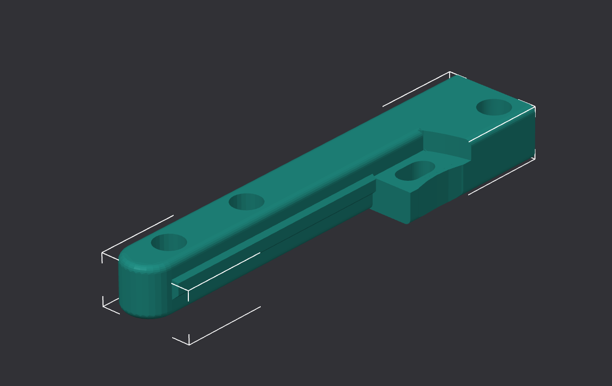 E34M1  cable anchor for HGX LITE Extruder 3D model thumbnail