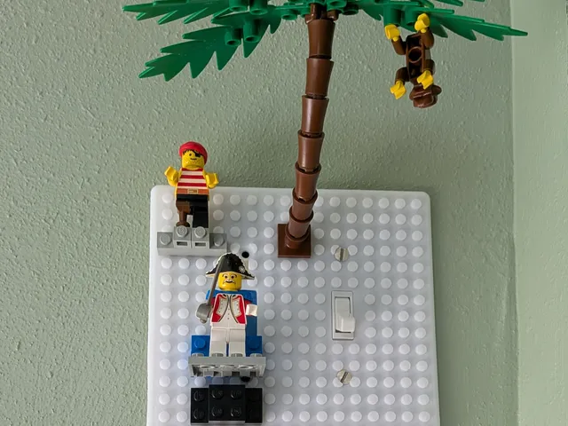 Lego Double Light Switch Cover