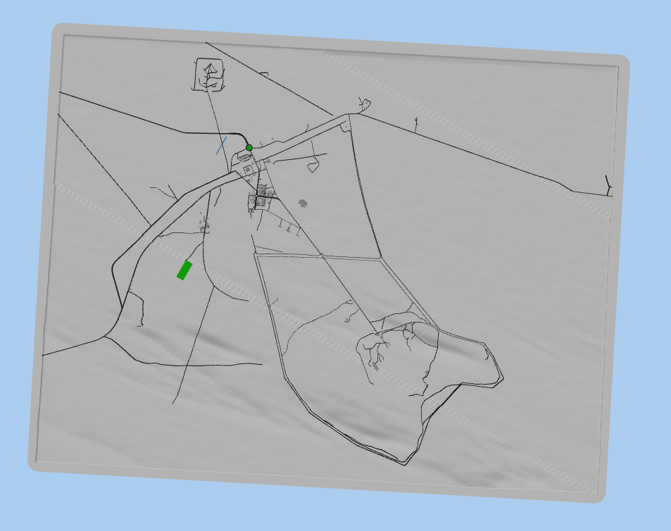 Topographical Map of the Fordow Uranium Enrichment Plant of Iran