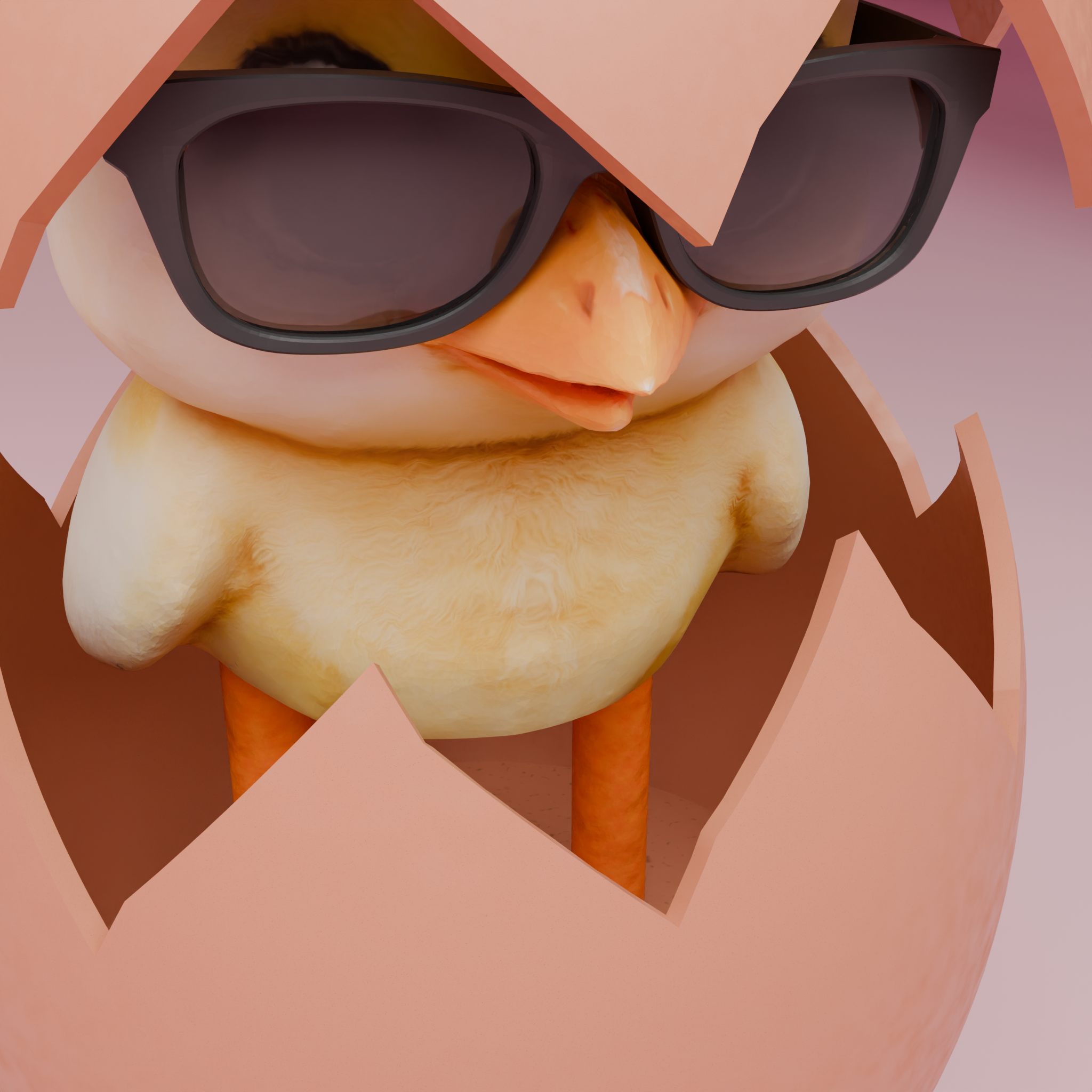 Miniatura 4 do modelo 3D Moving Easter Egg With Chick