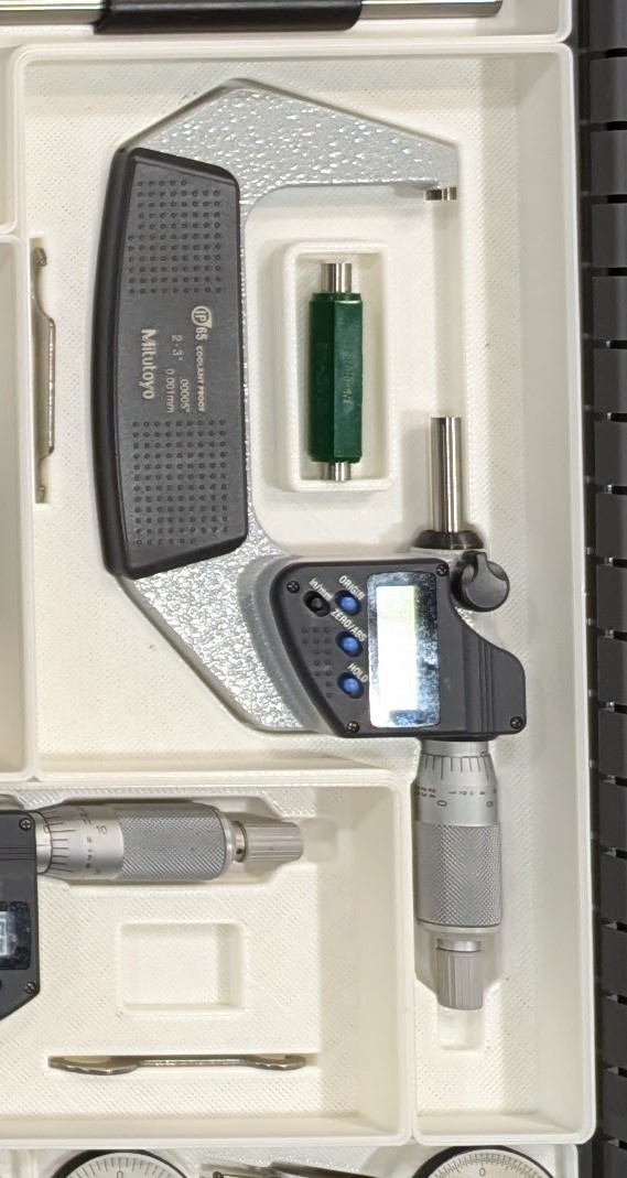 Mitutoyo 293-332-30 2-3" Digital Micrometer Gridfinity Bin
