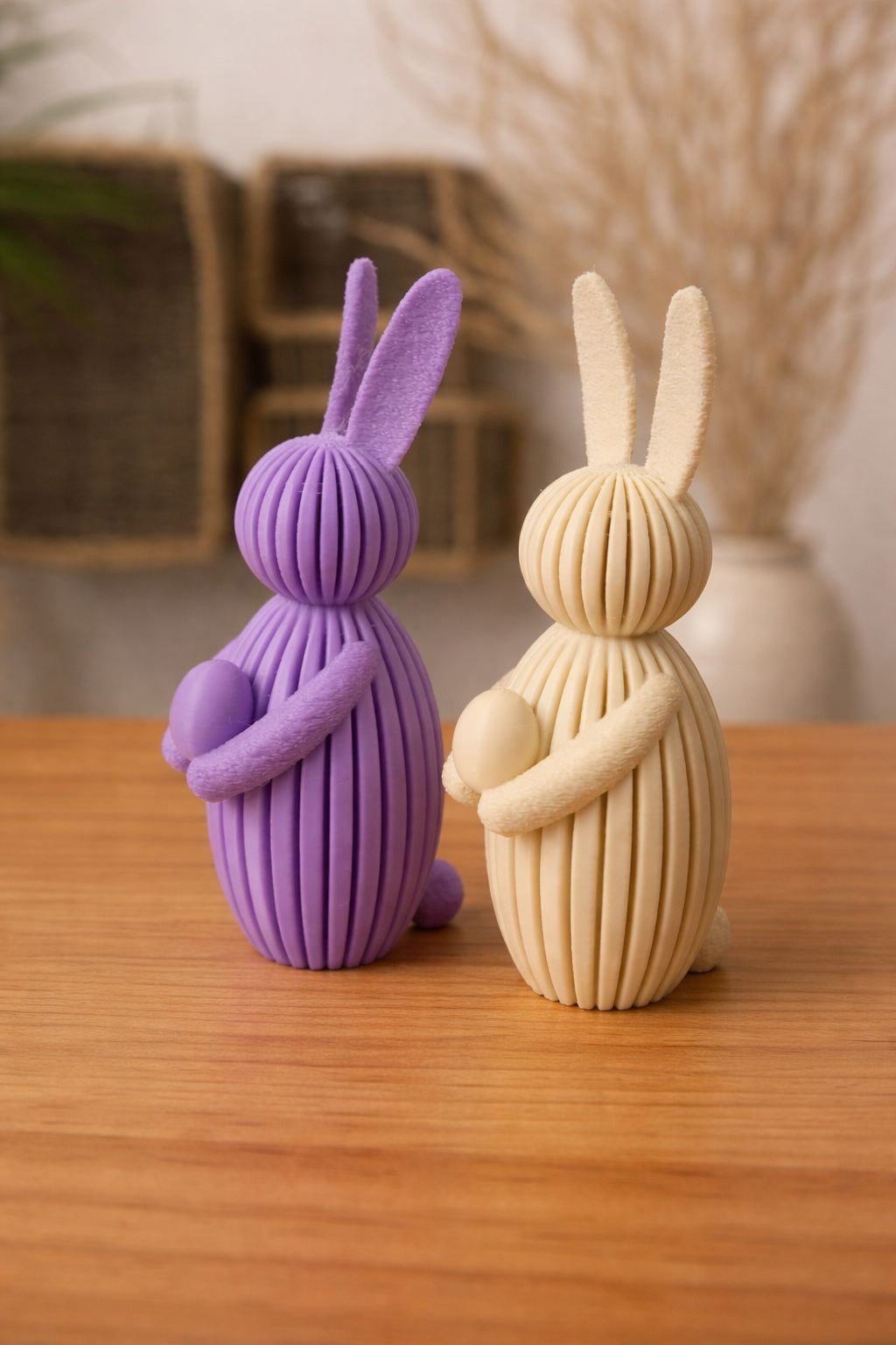 Conejo con huevo minimalista - pascua