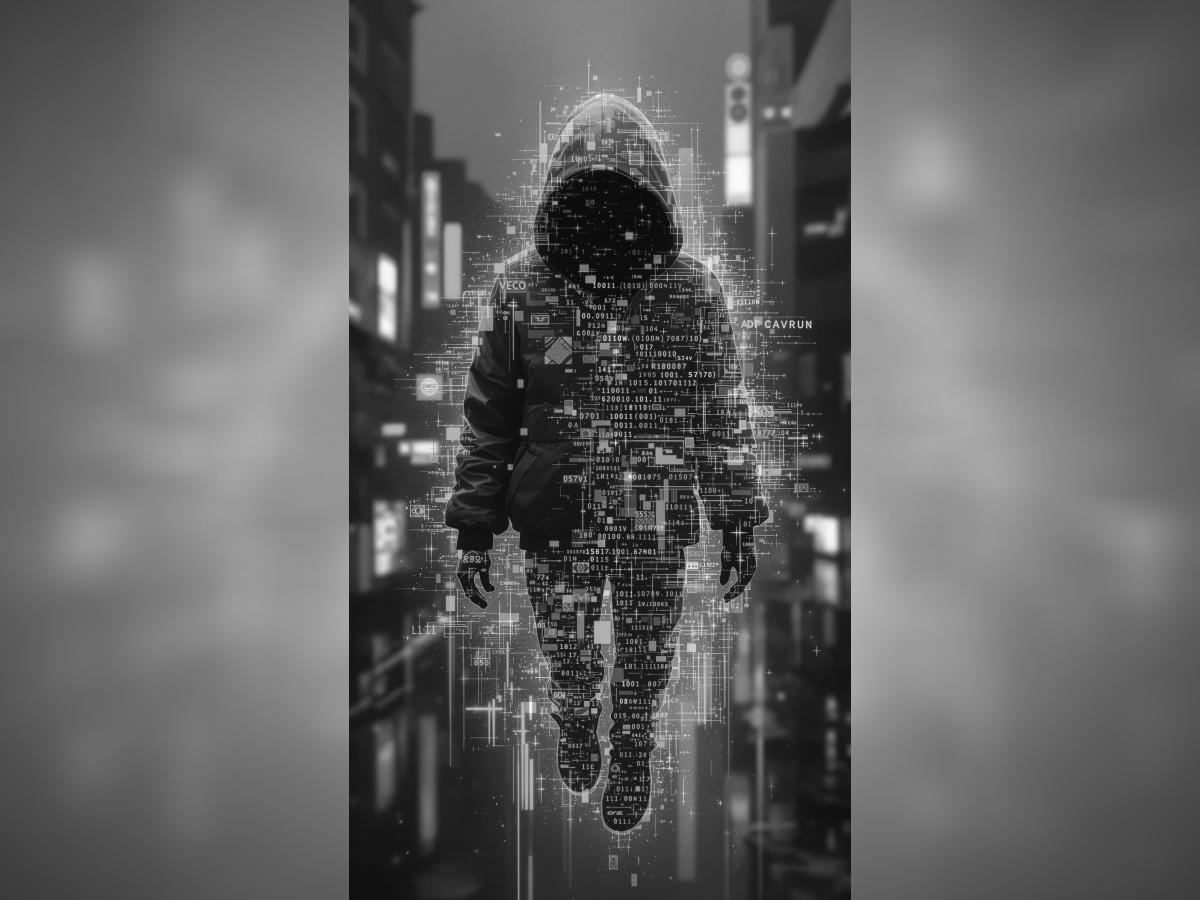 Floating Hooded Man Hueforge