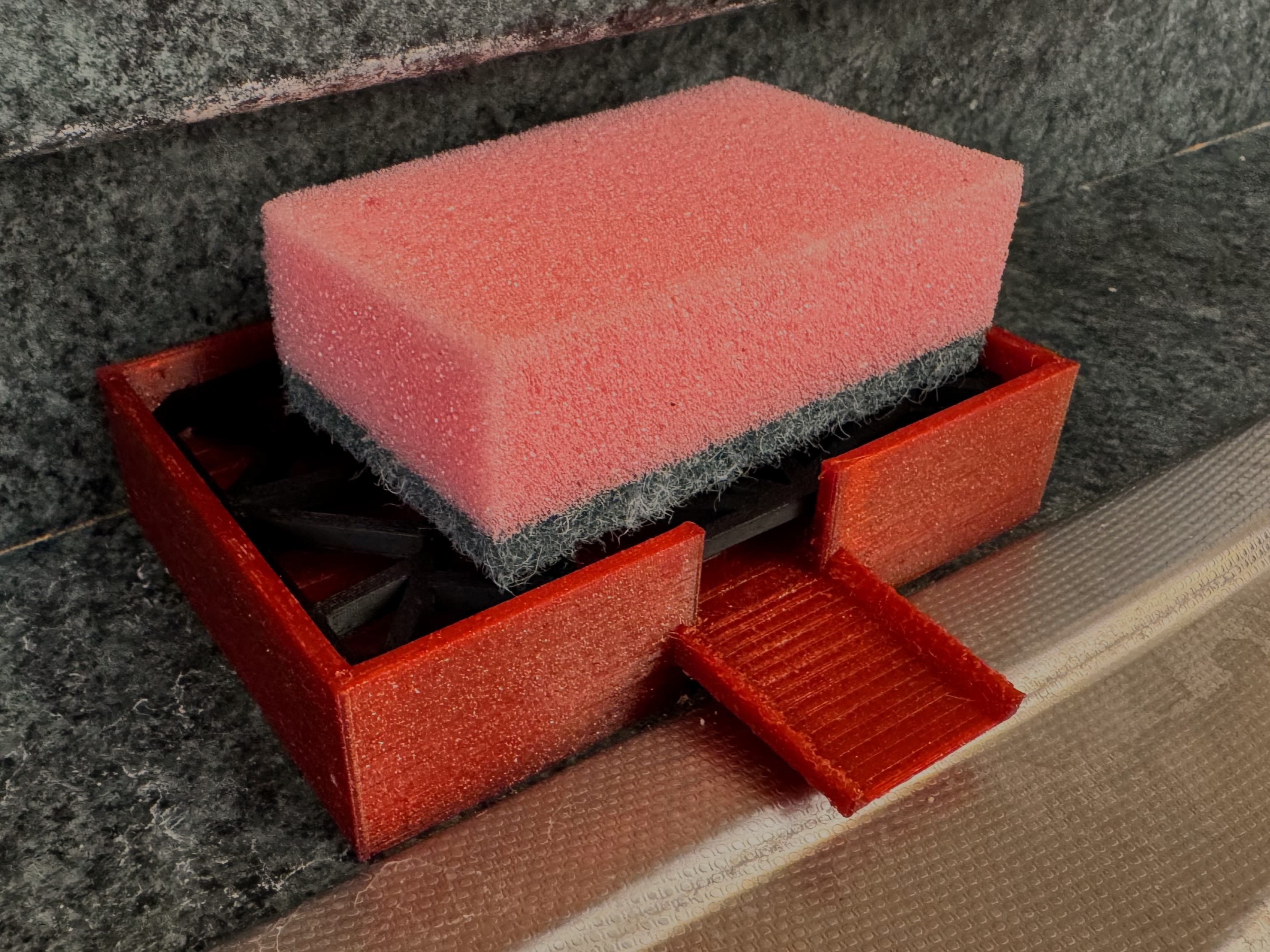 Sponge Holder with Long Drain