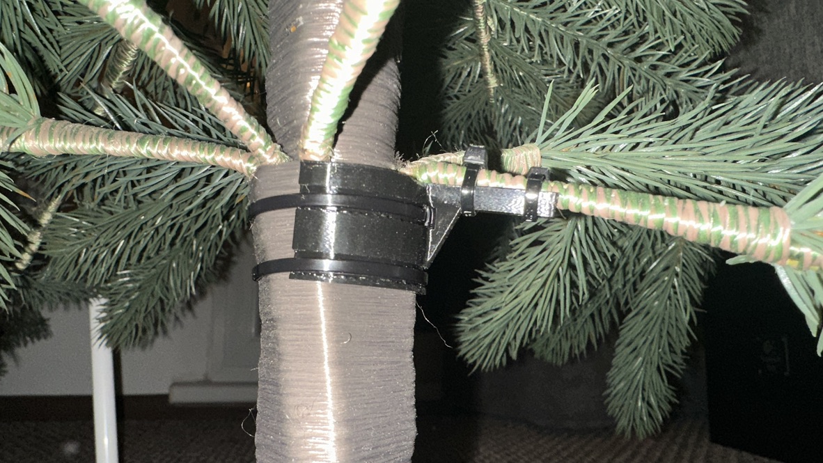 Christmas tree twig support