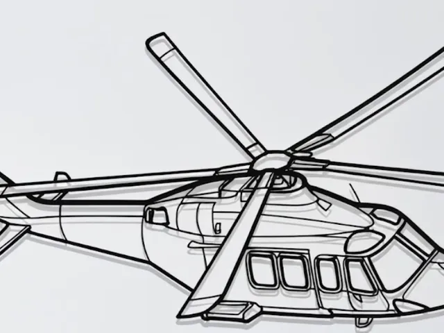 Leonardo AW139 Helicopter Angle Wall Art