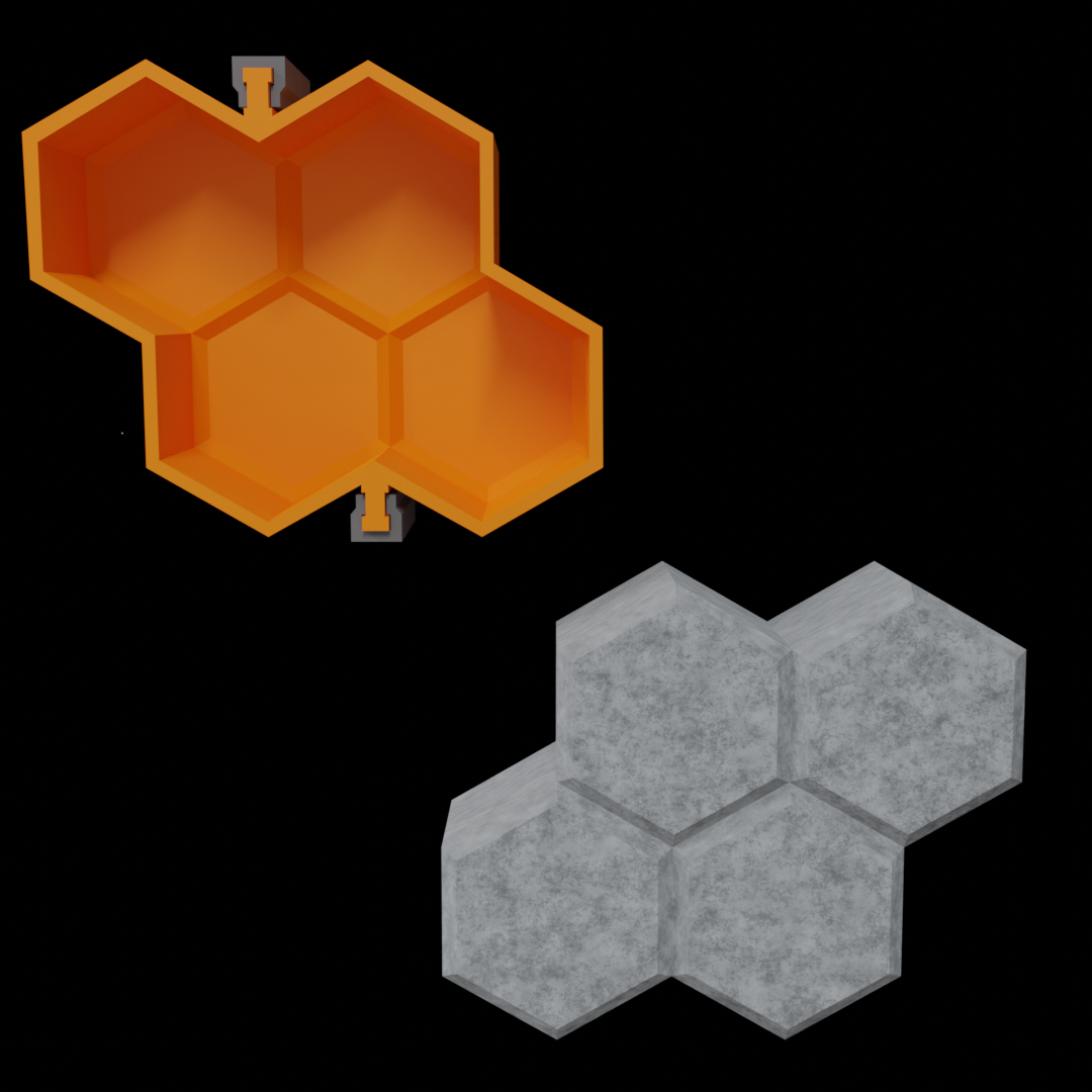 Paving brick mold honeycomb