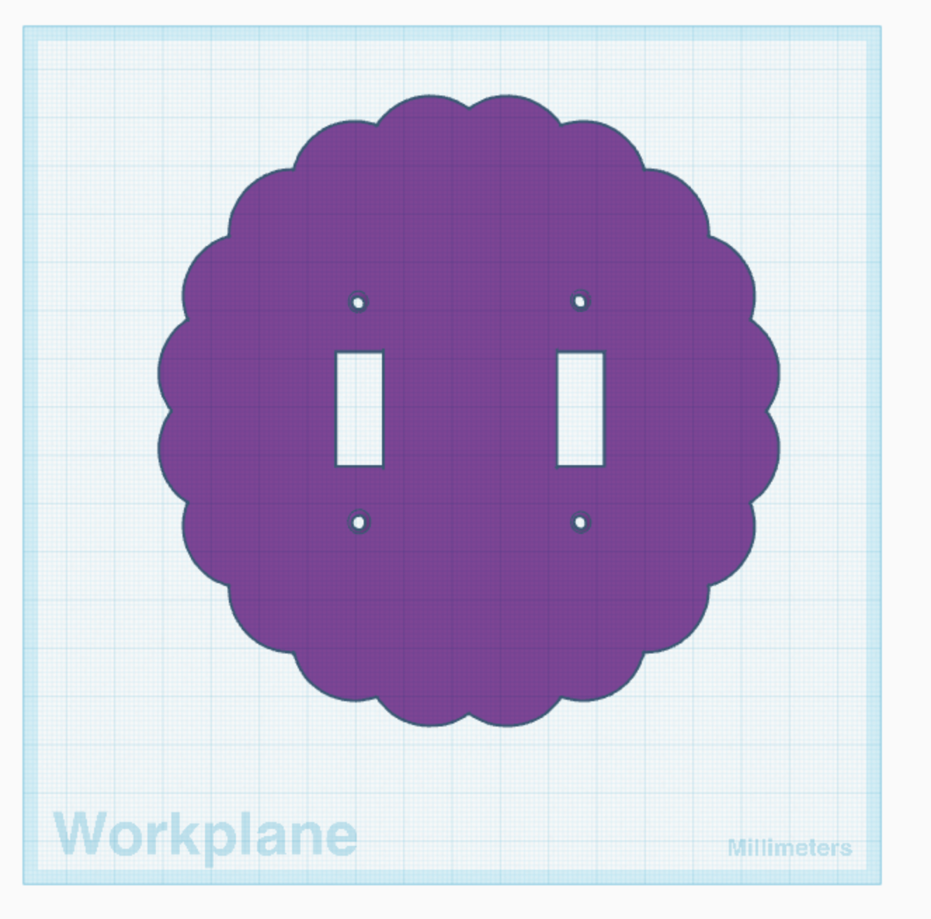 Scalloped dual wall plate