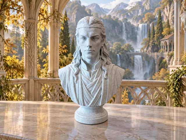Elrond Peredhel (Half-elven) — Bust Inspired by J.R.R. Tolkien's Wrtings