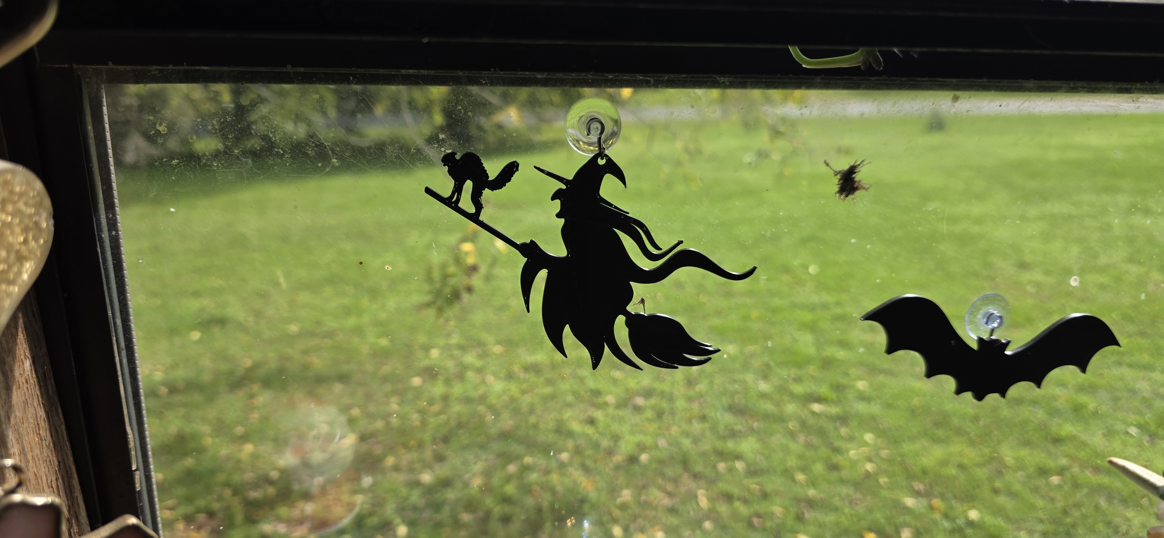 Halloween witch window decoration