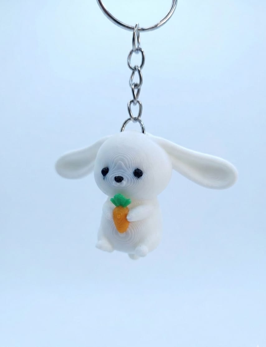 Cute bunny keychain with magnet